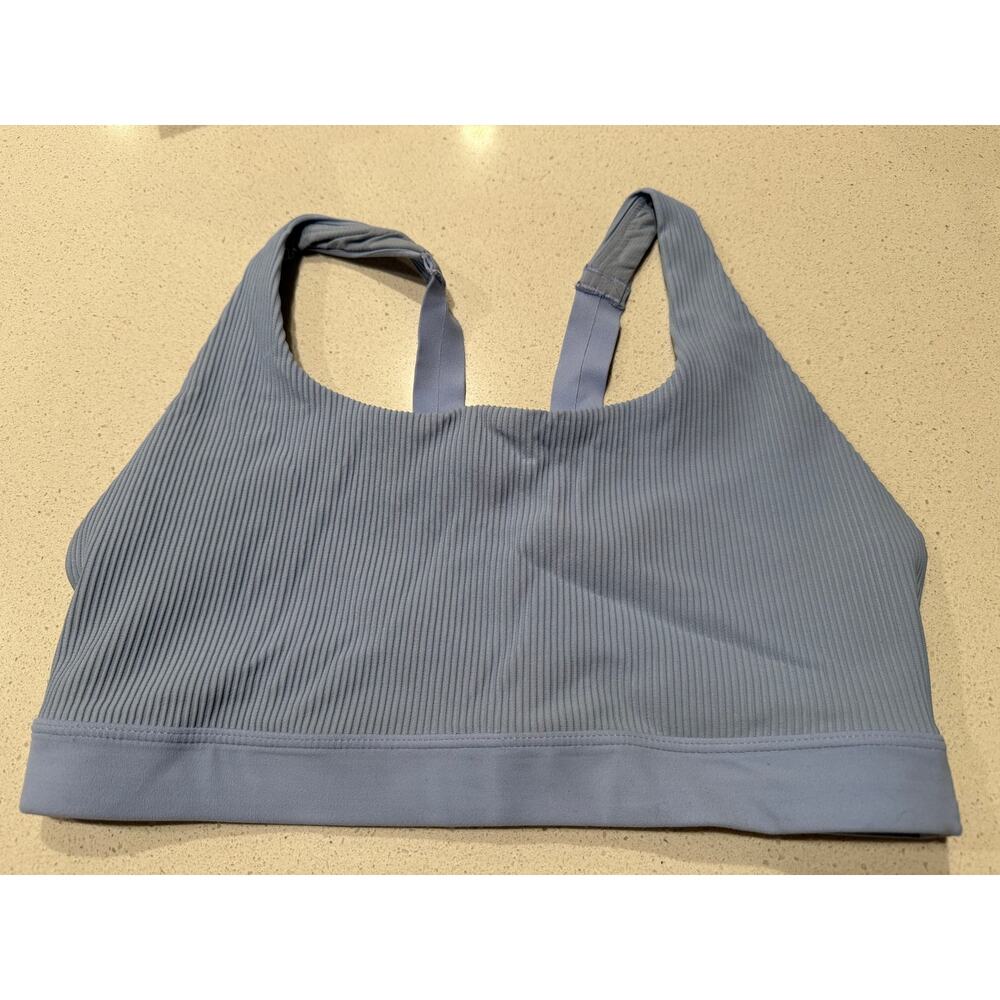 Athleta Exhale Rib Bra Blue M